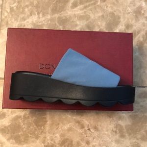 Slip on platform sandal